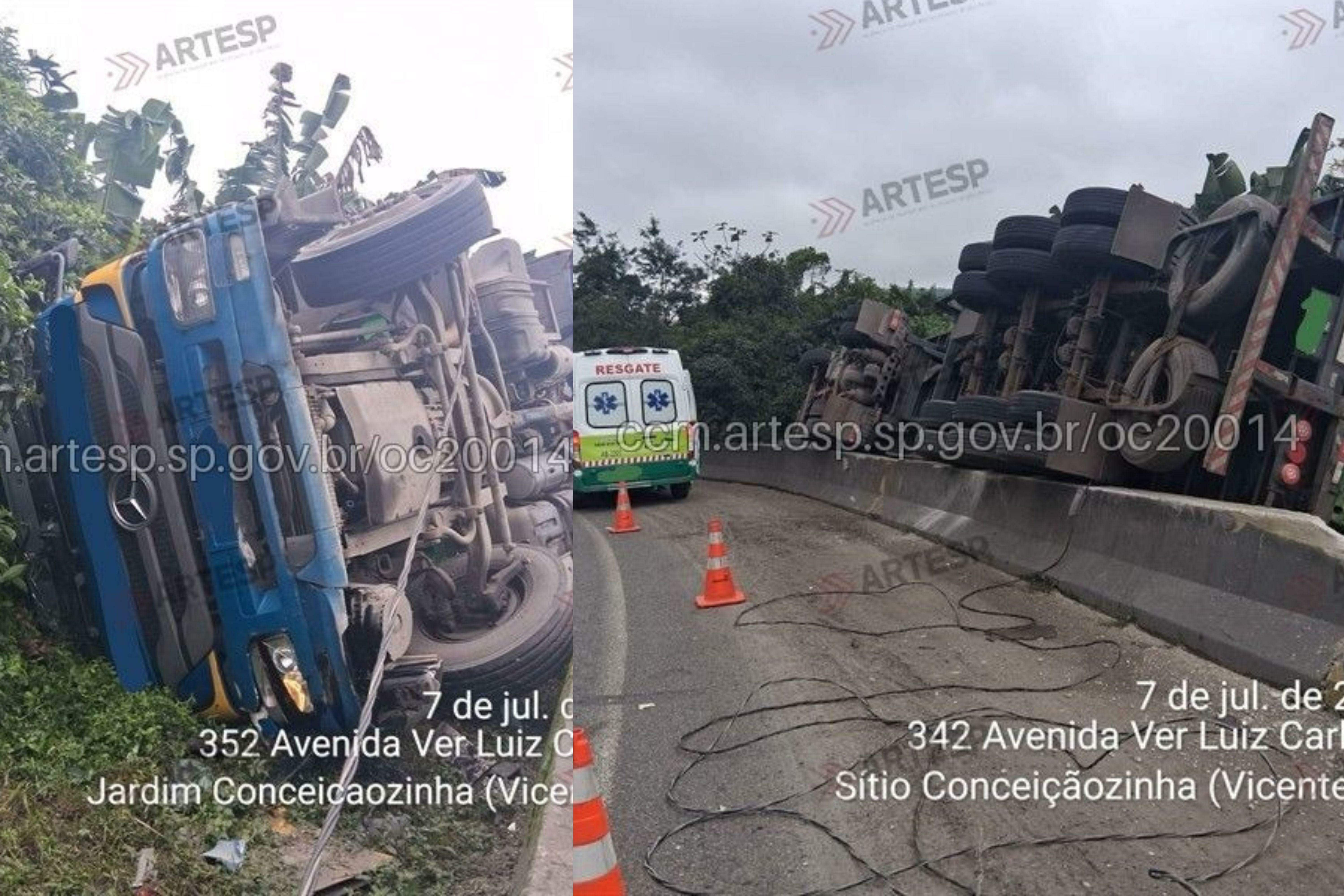 O cavalo mecânico e a carreta foram colocados em sua posição normal somente às 16h34