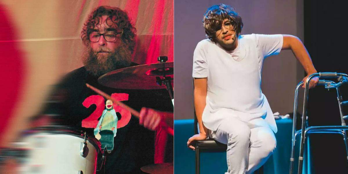 O baterista dos Los Hermanos, Rodrigo Barba, faz show no Sesc; o humorista Diego Besou apresenta em Santos Nem que Eu Surte no Plantão