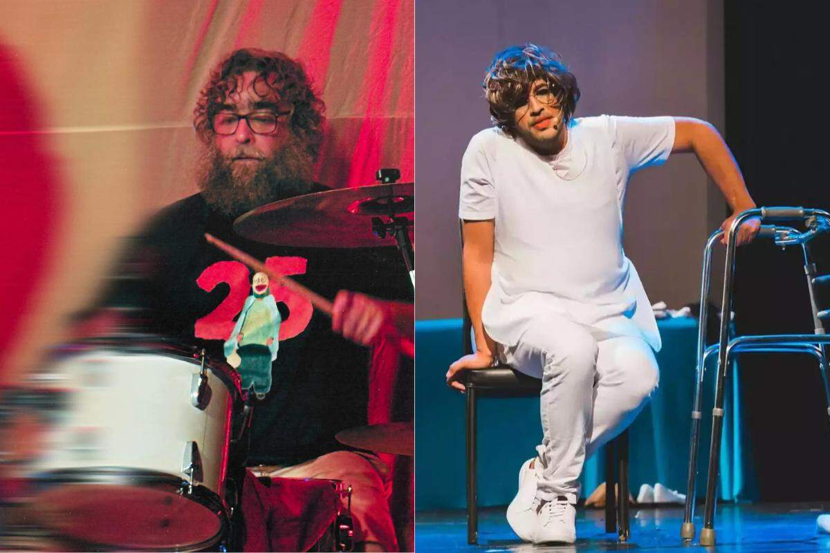 O baterista dos Los Hermanos, Rodrigo Barba, faz show no Sesc; o humorista Diego Besou apresenta em Santos Nem que Eu Surte no Plantão