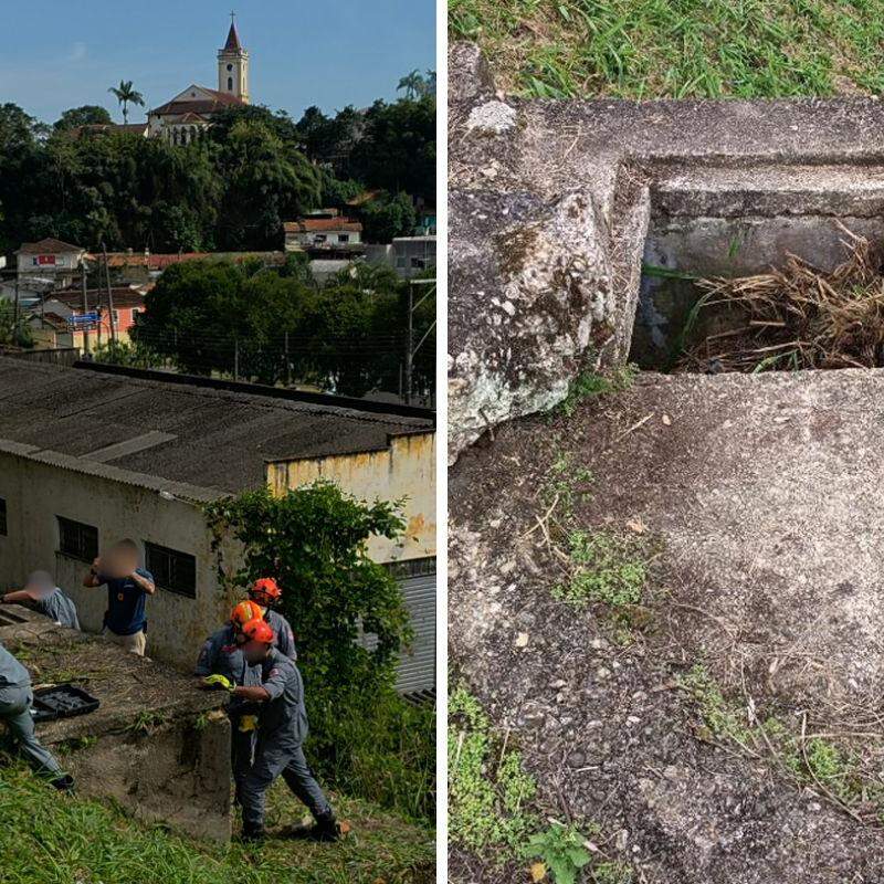 Mulher foi achada dentro de uma pequena construção de concreto de uma cisterna de Registro