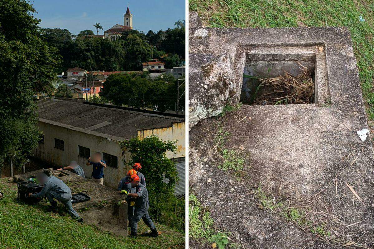 Mulher foi achada dentro de uma pequena construção de concreto de uma cisterna de Registro