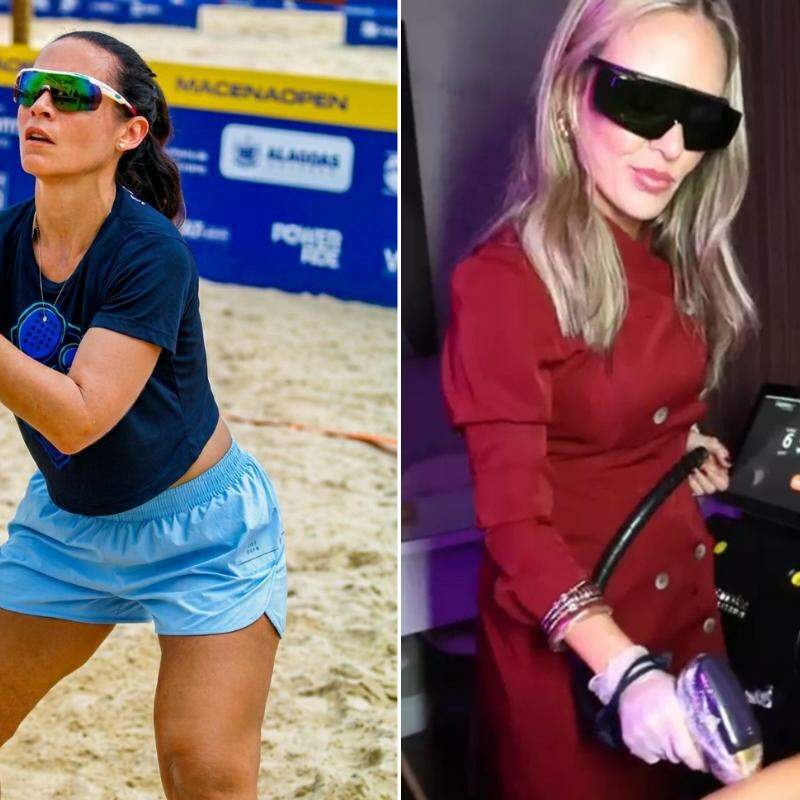 Professora de beach tennis, Ana Paula tem nas mulheres a maioria do grupo de alunos; Torneio vai sortear tratamentos estéticos da Santo Laser Beauty & SPA, como depilação