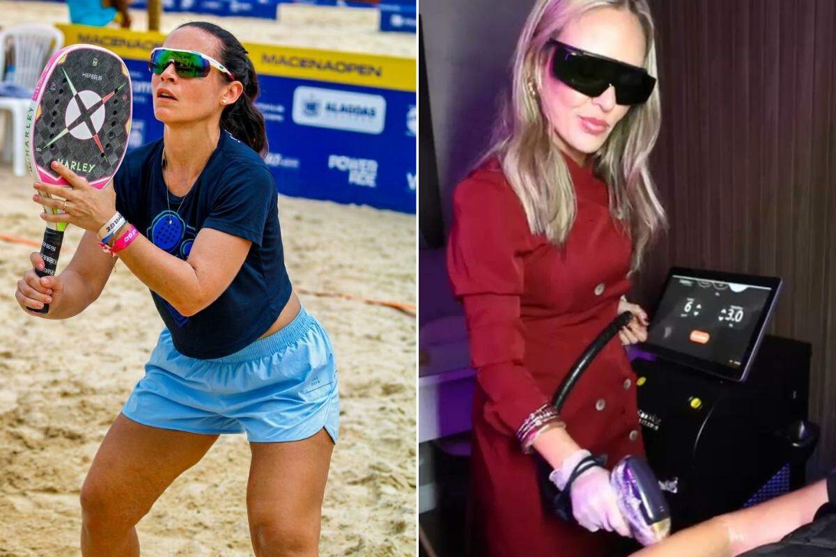 Professora de beach tennis, Ana Paula tem nas mulheres a maioria do grupo de alunos; Torneio vai sortear tratamentos estéticos da Santo Laser Beauty & SPA, como depilação