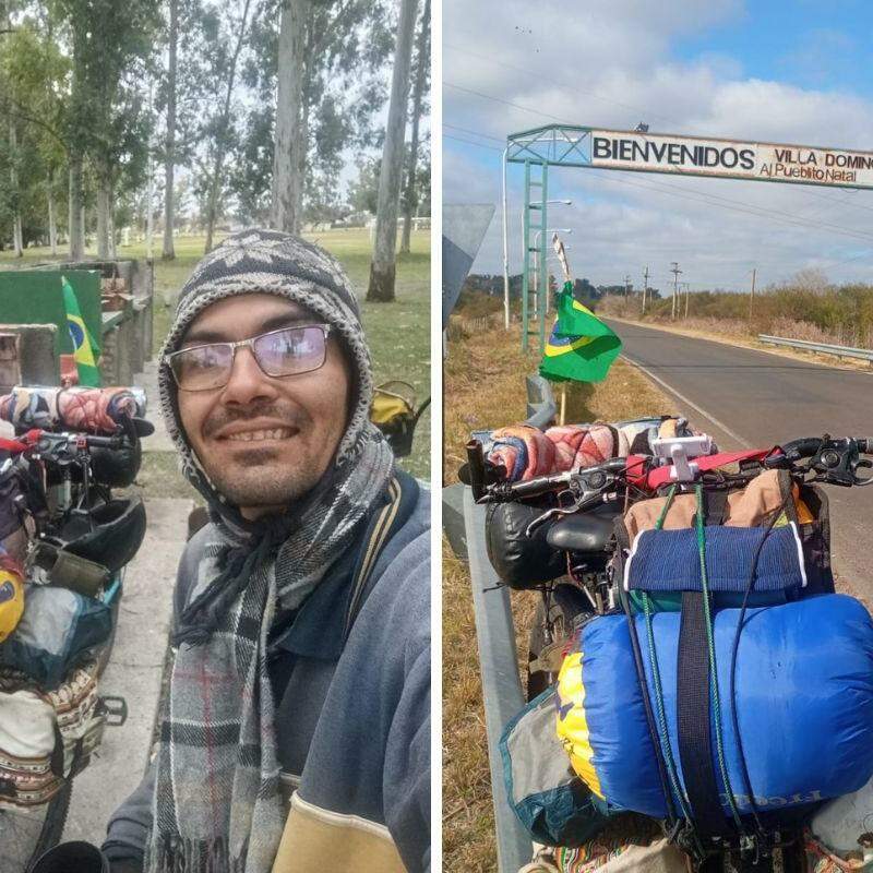 Ao longo de mais de 100 dias de aventura, Georgios percorre estradas argentinas com a bicicleta "Azulzinha", que agora apresenta problemas mecânicos e precisa de manutenção para seguir viagem até Ushuaia.