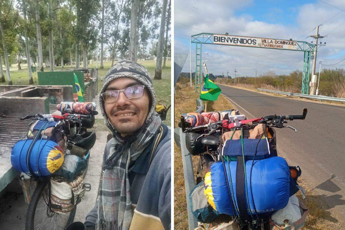 Ao longo de mais de 100 dias de aventura, Georgios percorre estradas argentinas com a bicicleta "Azulzinha", que agora apresenta problemas mecânicos e precisa de manutenção para seguir viagem até Ushuaia.