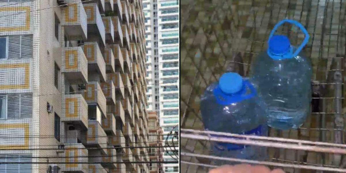 A contaminação da água do Condomínio Edifício Brumar, na avenida da praia de Santos, foi percebida no início de julho