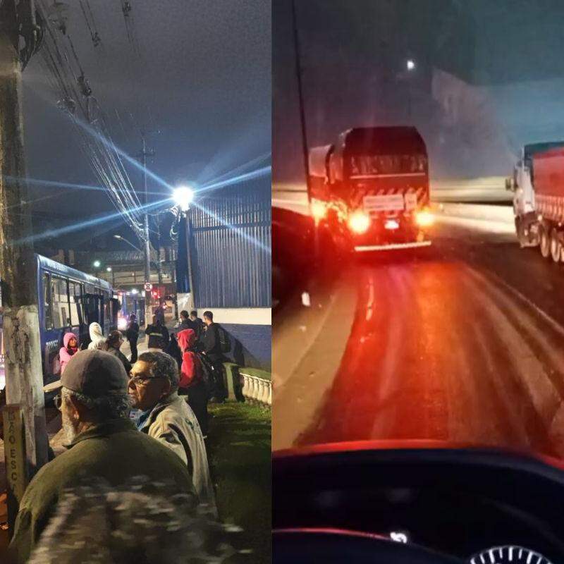 Greve dos caminhoneiros provocou mudanças nas linhas de ônibus de Cubatão nesta manhã