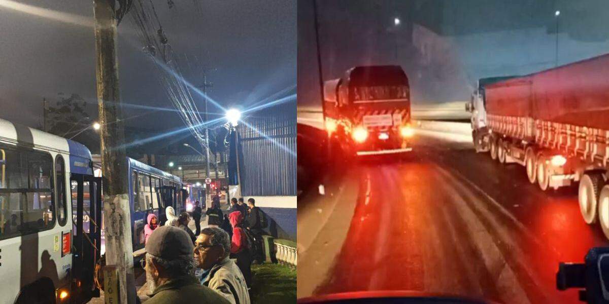Greve dos caminhoneiros provocou mudanças nas linhas de ônibus de Cubatão nesta manhã