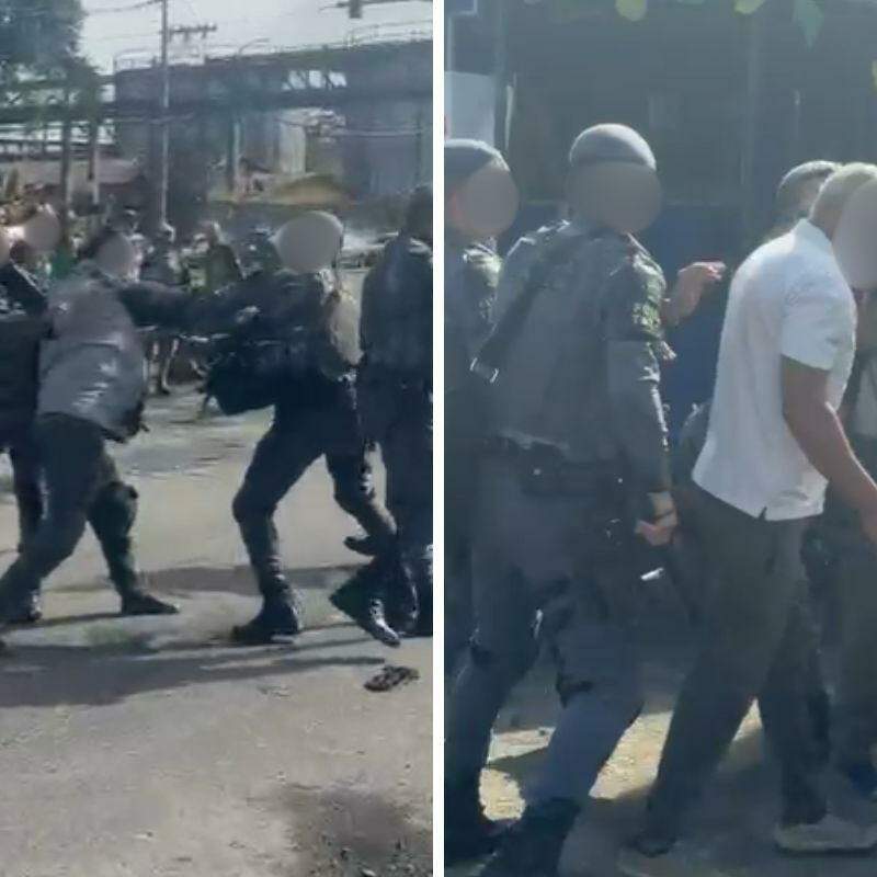 Confusão foi registrada na região da Alemoa, durante paralisação dos caminhoneiros para pressionar o Senador a votar a MP do Frete