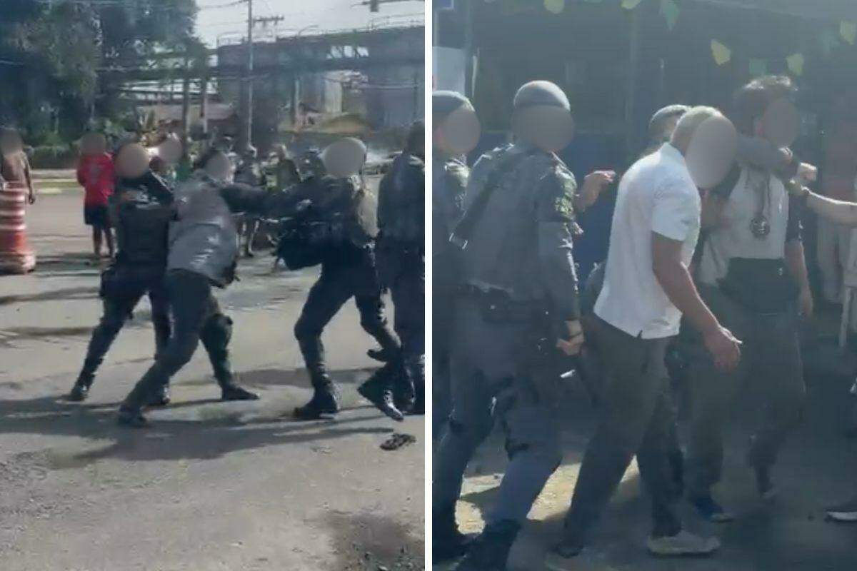 Confusão foi registrada na região da Alemoa, durante paralisação dos caminhoneiros para pressionar o Senador a votar a MP do Frete
