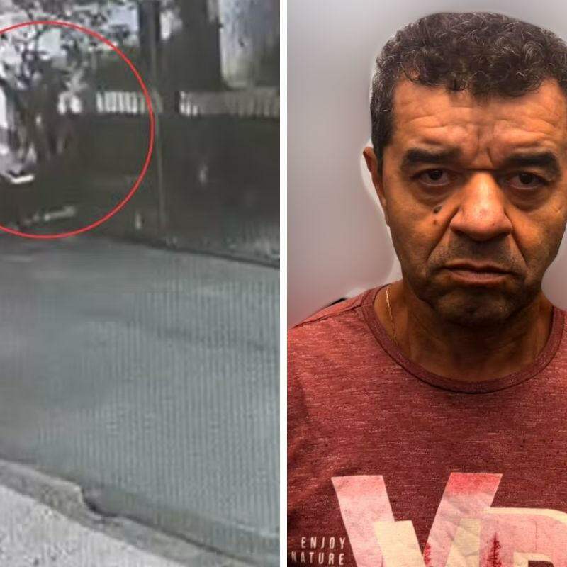 Severino foi flagrado esfaqueando a ex-companheira na Rua Jorge Tibiriça e depois fugindo do local