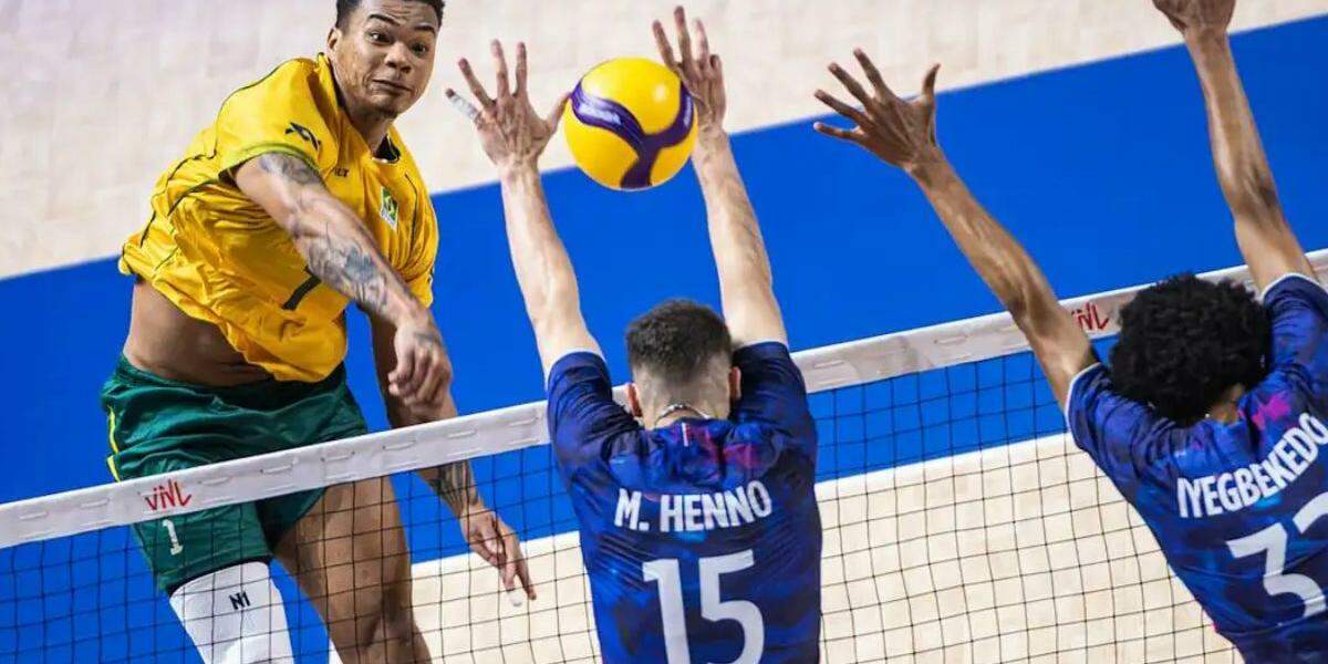 Brasil bate bicampeã olímpica França na Liga das Nações de vôlei