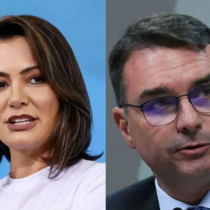 Flávio Bolsonaro diz que 'não tem relação' com Michelle e não vai pressioná-la por apoio