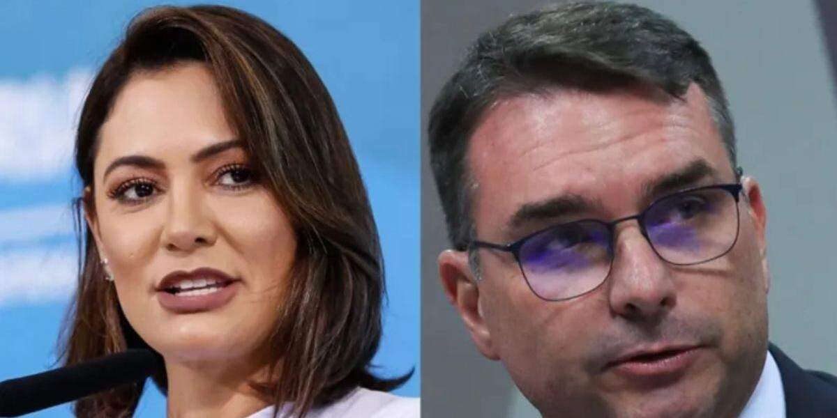 Flávio Bolsonaro diz que 'não tem relação' com Michelle e não vai pressioná-la por apoio