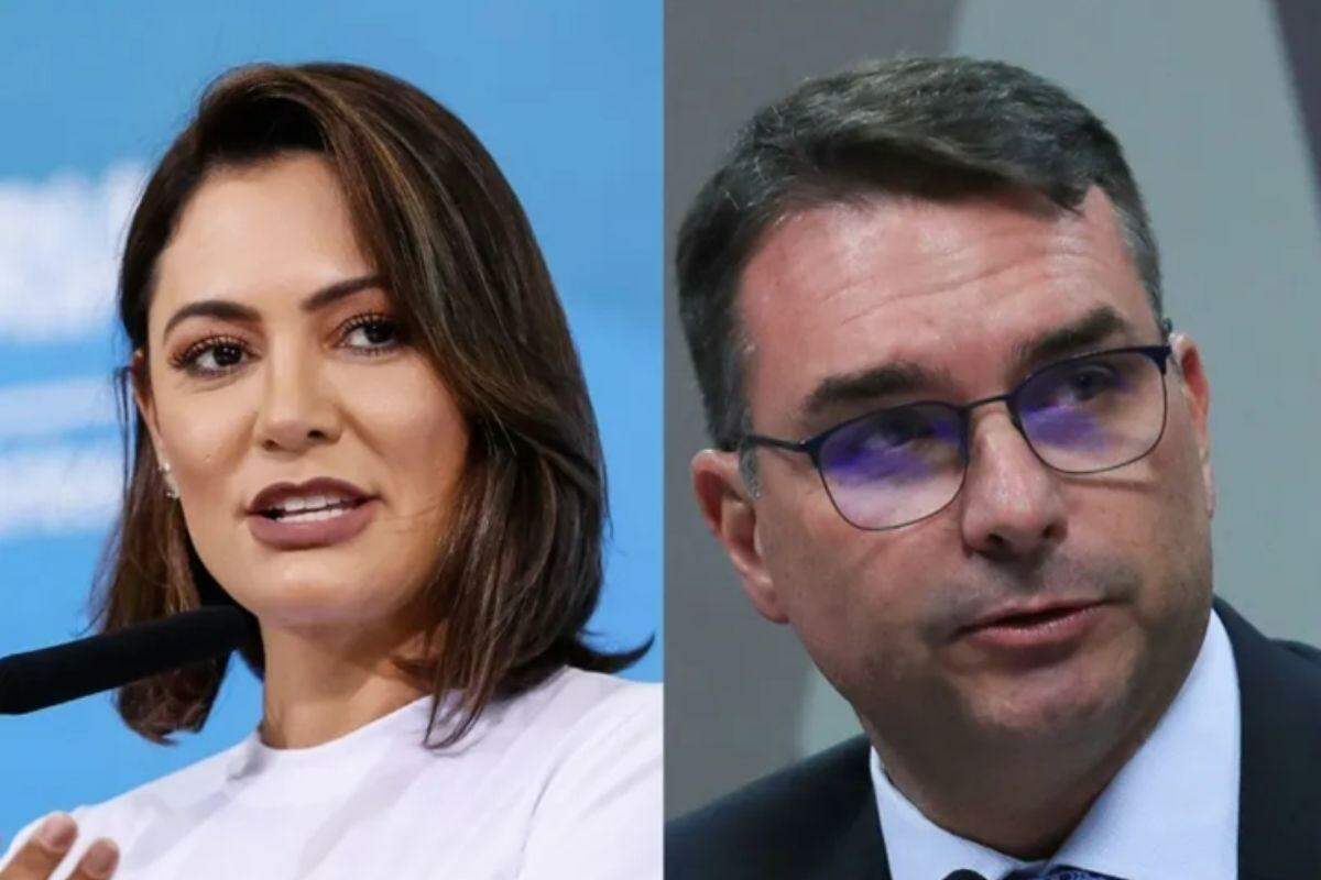 Flávio Bolsonaro diz que 'não tem relação' com Michelle e não vai pressioná-la por apoio