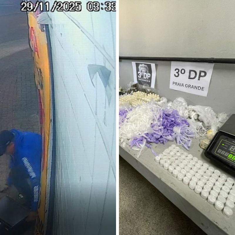Polícia identificou os ladrões que furtaram balanças de precisão de três comércios de Praia Grande
