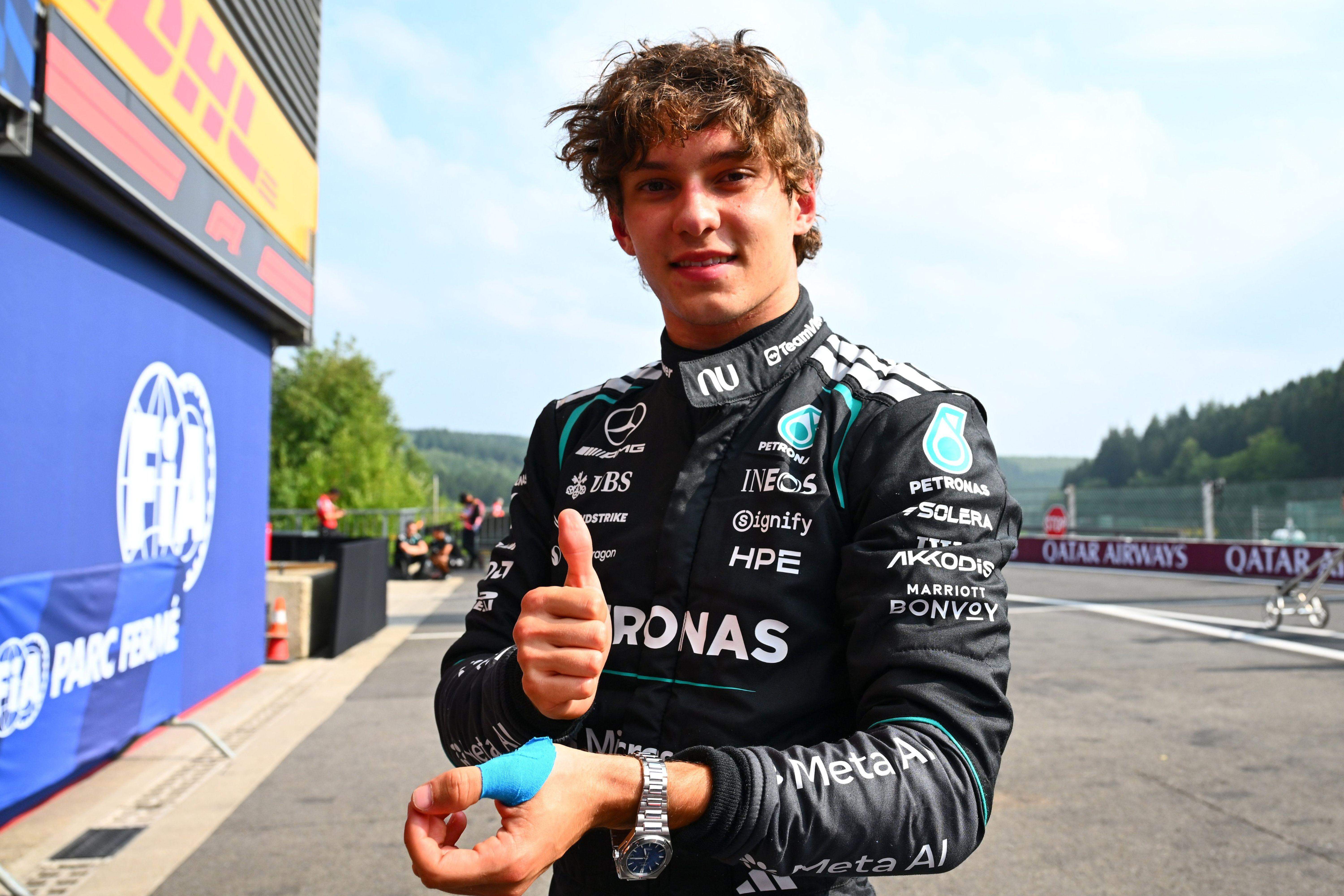 F1: veja o grid de largada do GP da Bélgica com Antonelli na pole e Bortoleto em oitavo