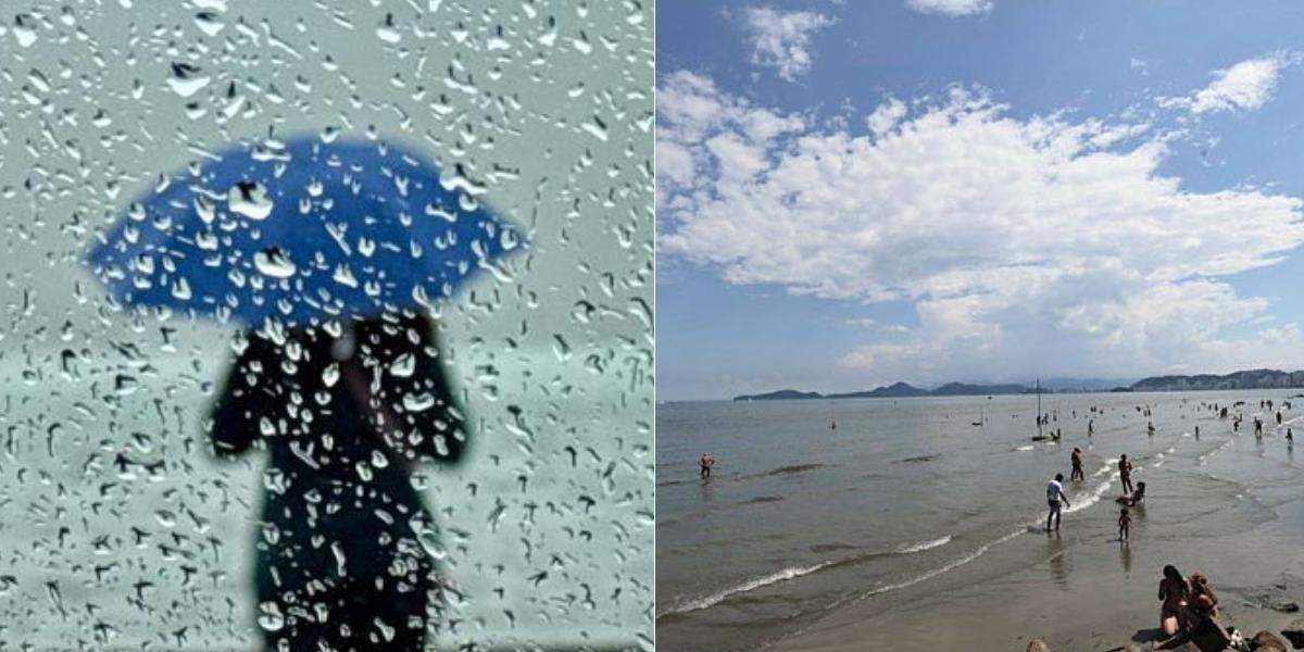 Chuva é prevista na Baixada Santista a partir de quinta (23); antes disso, temperaturas em torno de 30°C