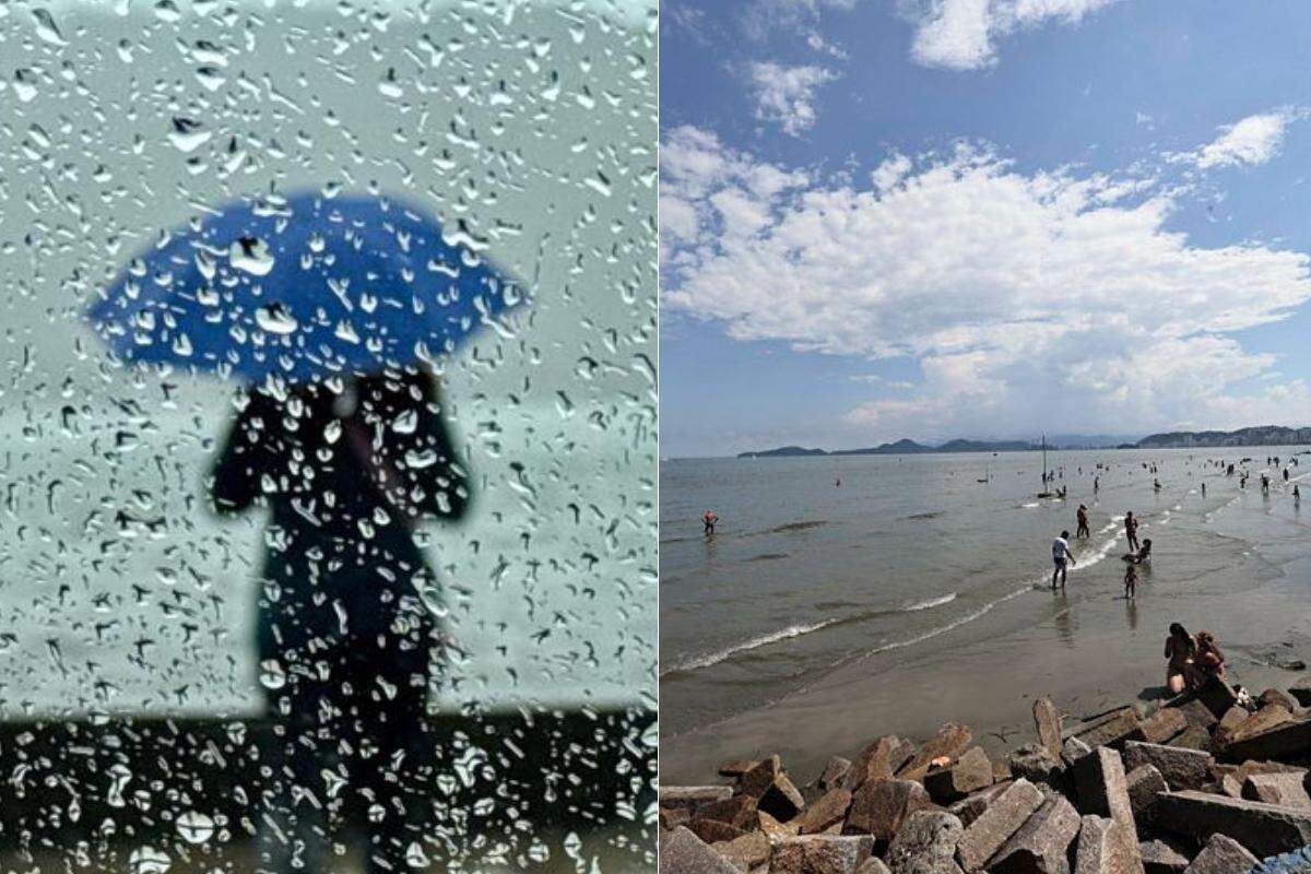 Chuva é prevista na Baixada Santista a partir de quinta (23); antes disso, temperaturas em torno de 30°C