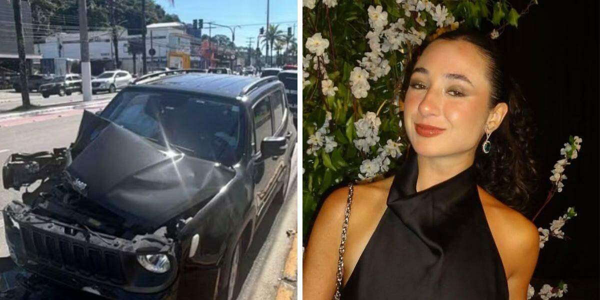 Murilo dirigia o Jeep Renegade que atingiu um poste na Avenida Leomil e causou a morte de Daniella em Guarujá