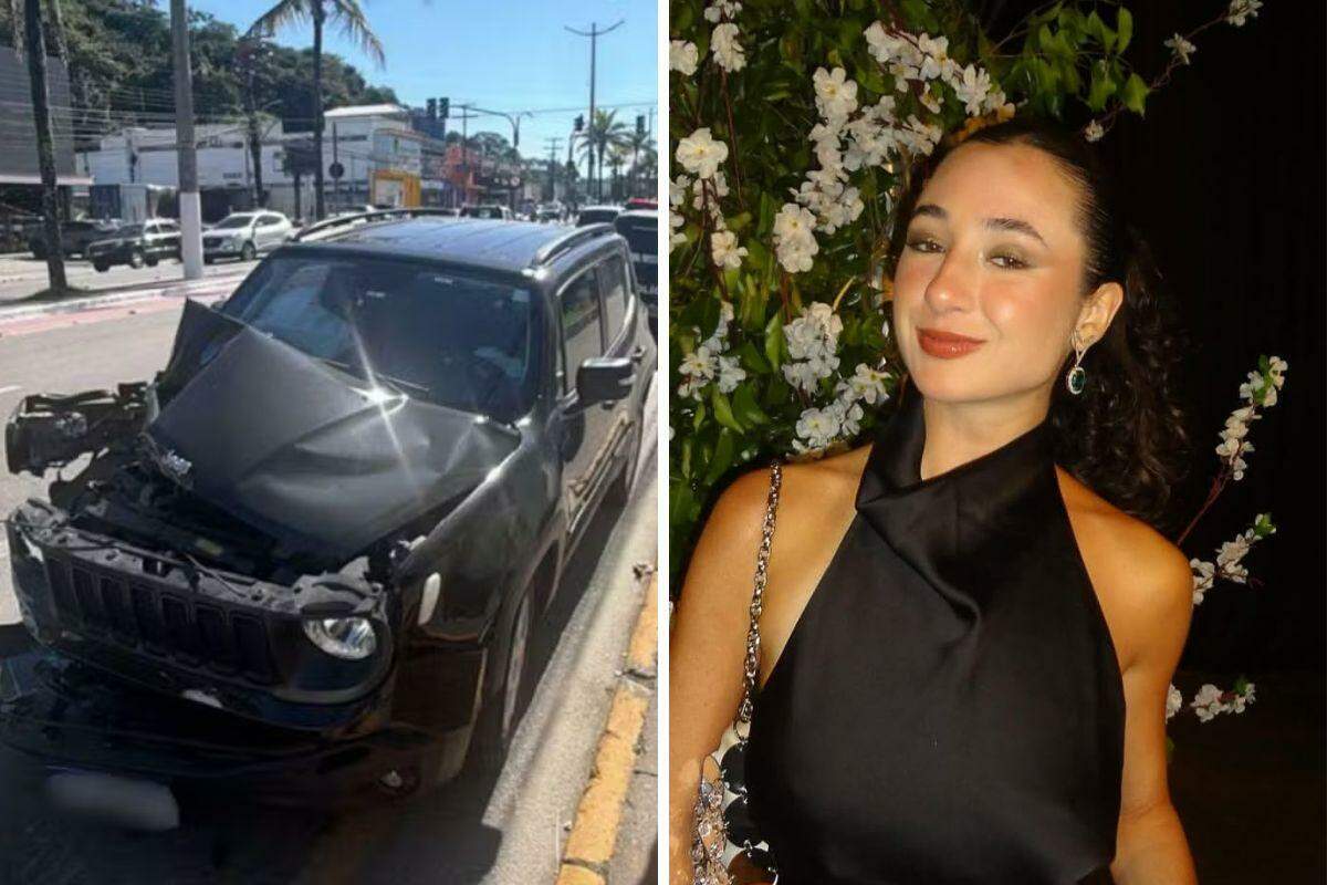 Murilo dirigia o Jeep Renegade que atingiu um poste na Avenida Leomil e causou a morte de Daniella em Guarujá