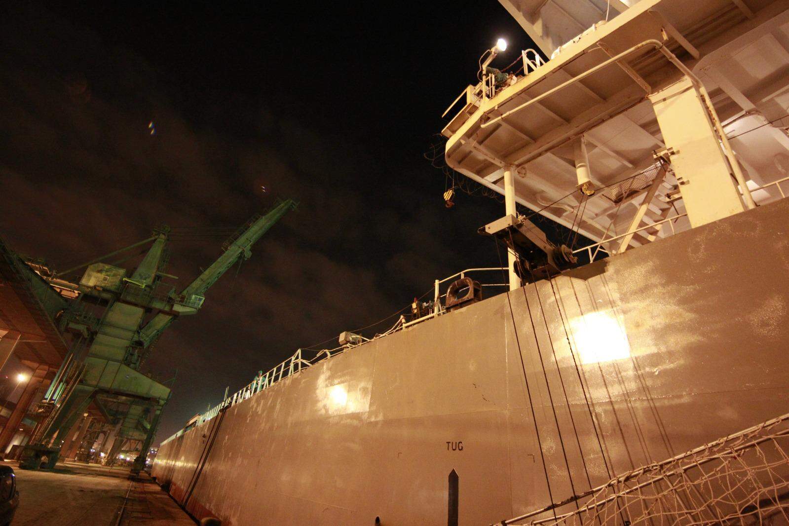 Panamanian vessel Yusho Regulus drifted in the Santos navigation channel on September 15, 2012