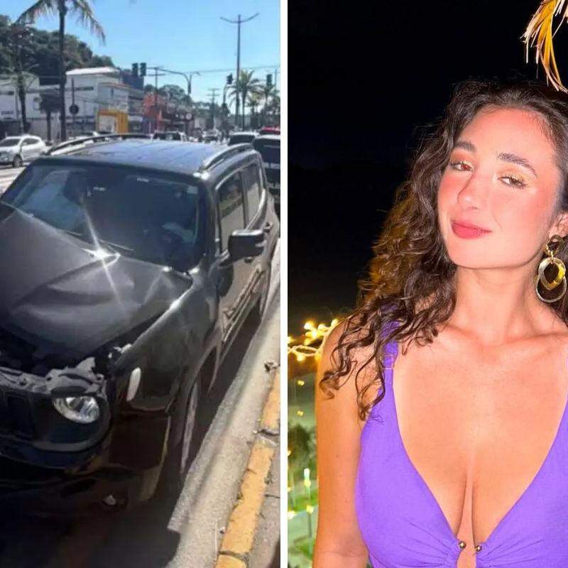 Murilo dirigia o Jeep Renegade que bateu na Avenida Leomil. Acidente causou a morte da nutricionista Daniella (à esquerda)
