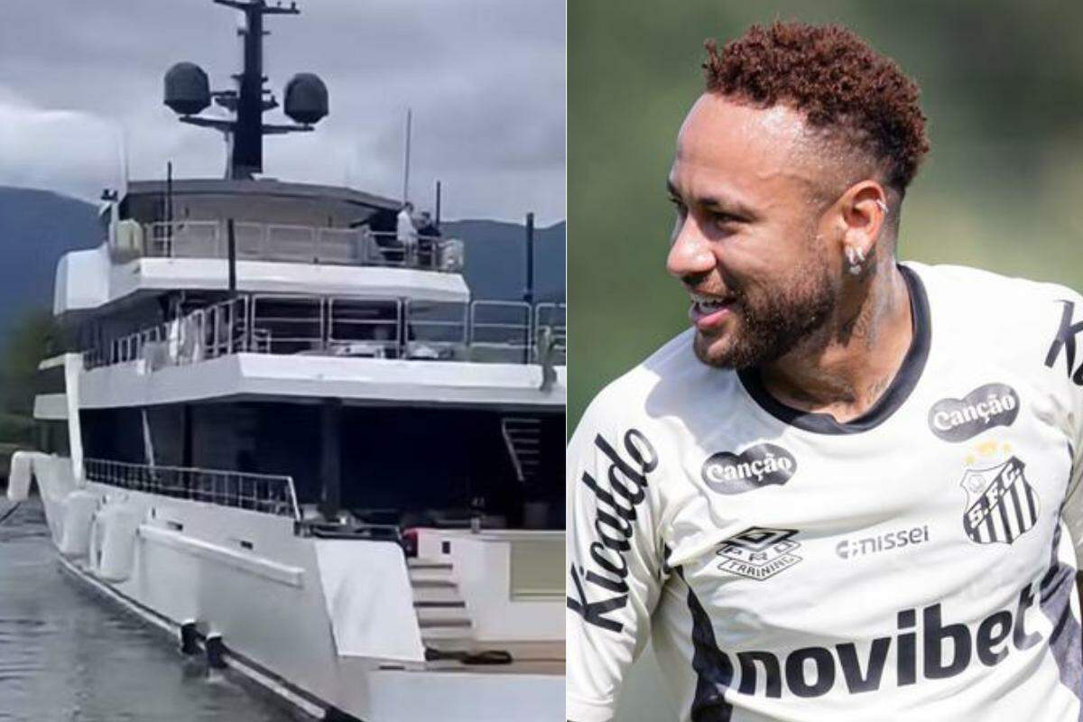A embarcação de Neymar, avaliada entre R$ 120 milhões e R$ 150 milhões, chegou em Angra dos Reis, no Rio de Janeiro