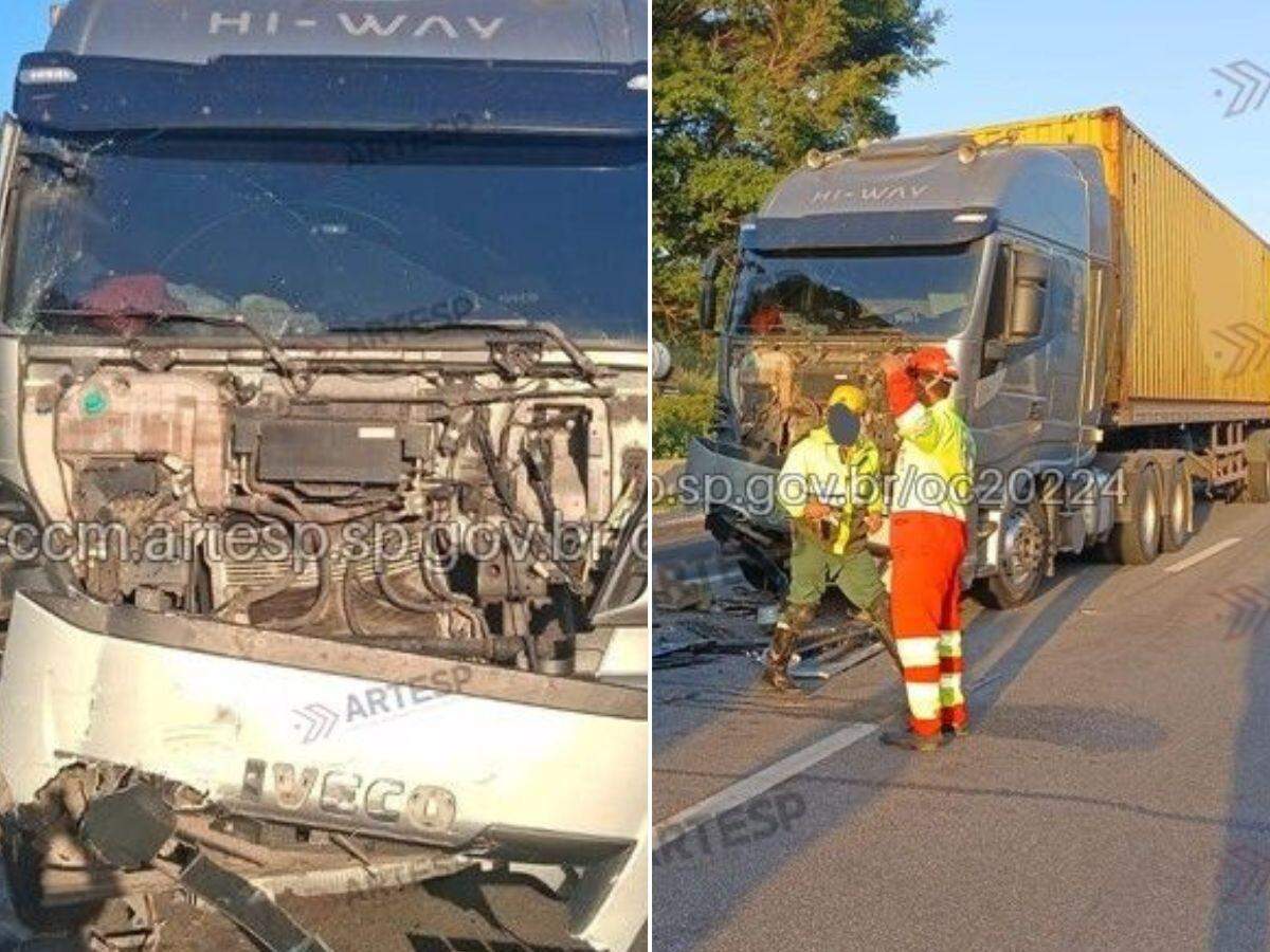 Acidente bloqueou a rodovia temporariamente