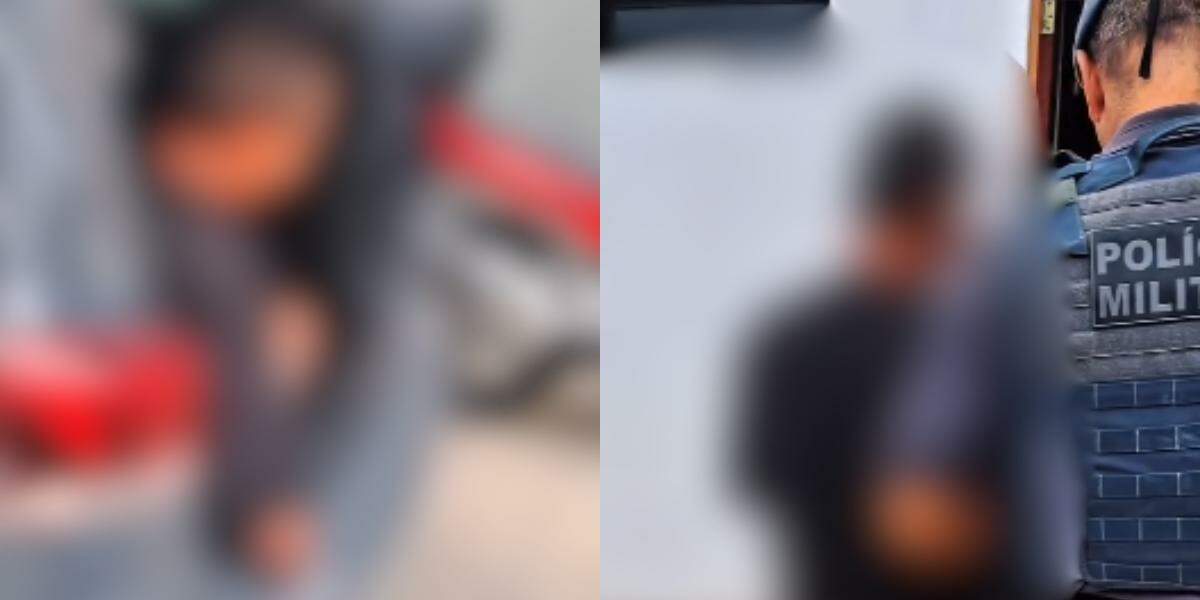 Ele foi abordado e preso em flagrante pelos policiais militares