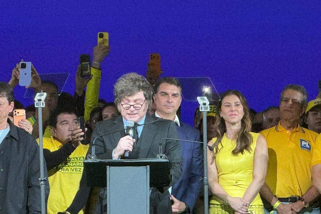 Presidente argentino participou de convenção do PL, no sábado (25)