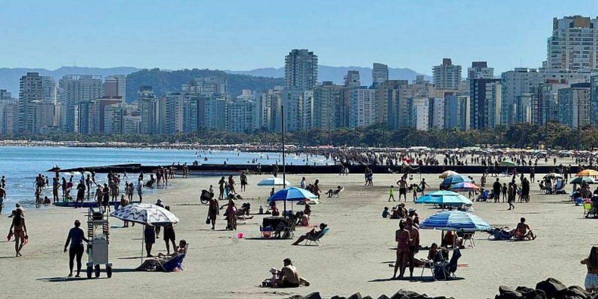 Quarta-feira (29) promete temperaturas acima de 30°C na Baixada Santista, que tem sido impactada pelo veranico em julho