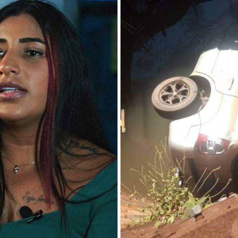 Letícia (à esq.) foi resgatada com vida do veículo, socorrida e encaminhada a Santa Casa de Santos, onde não resistiu aos ferimentos