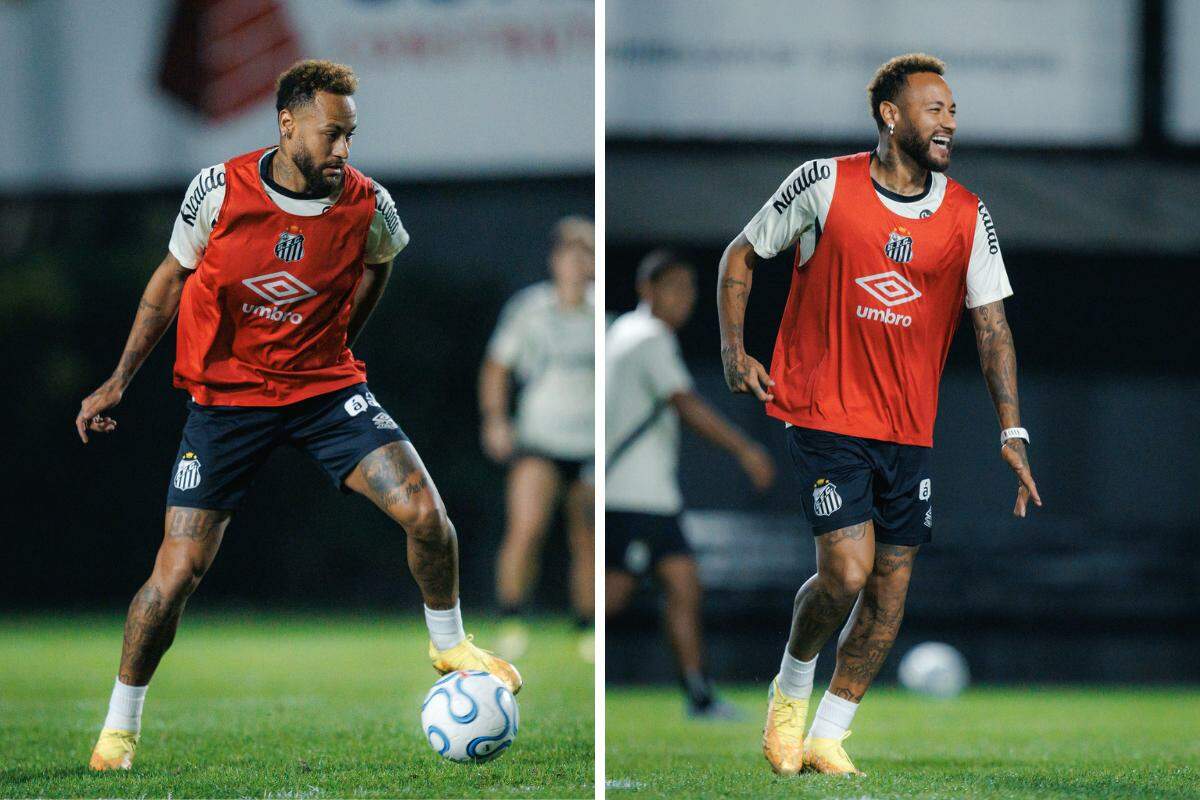 Neymar treinou nesta segunda, um dia depois de sair do CT sem autorização e sem realizar atividades físicas