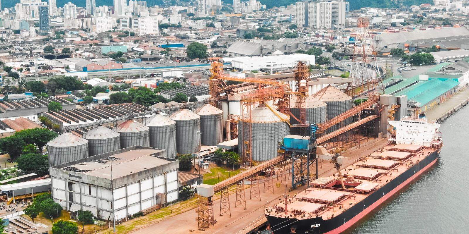 Maiores navios graneleiros que atracam no cais são de 80 mil toneladas, diz a Autoridade Portuária