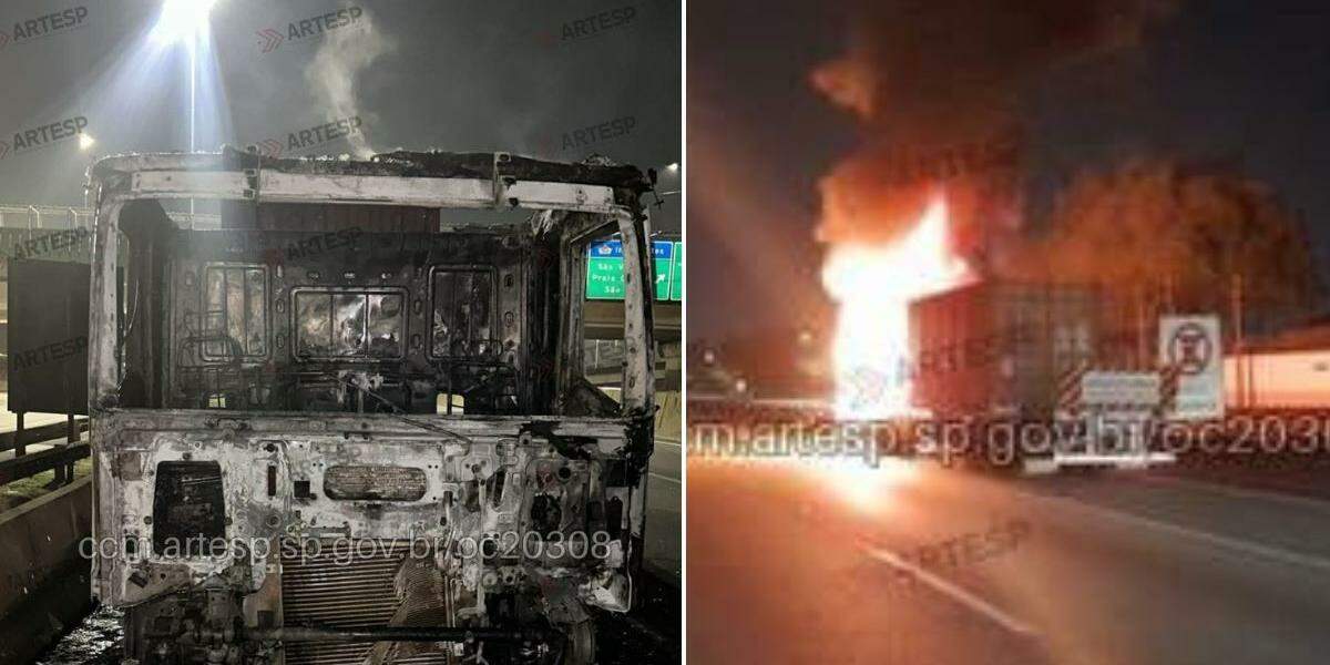 Carreta estava com carga de café