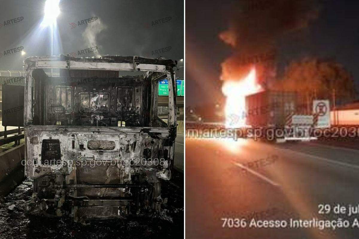 Carreta estava com carga de café