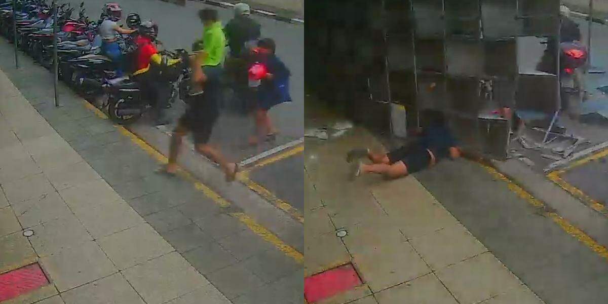 Estrutura desabou sobre família e motociclistas
