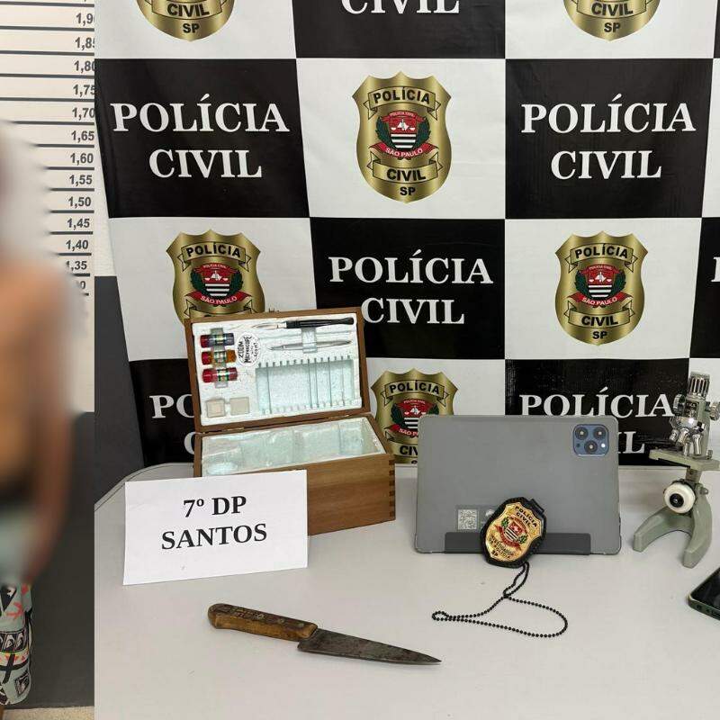 O homem foi preso em flagrante por equipes do 7º Distrito Policial de Santos