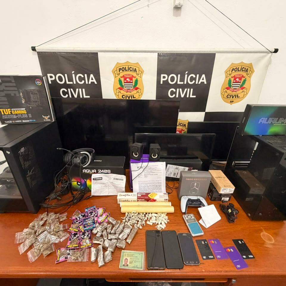 O material foi apreendido pela Polícia Civil