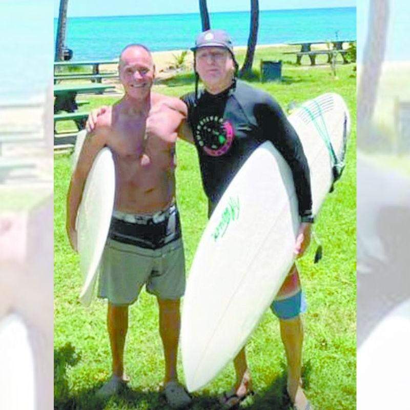 Alain e Sérgio Sachs em Makaha, Havaí