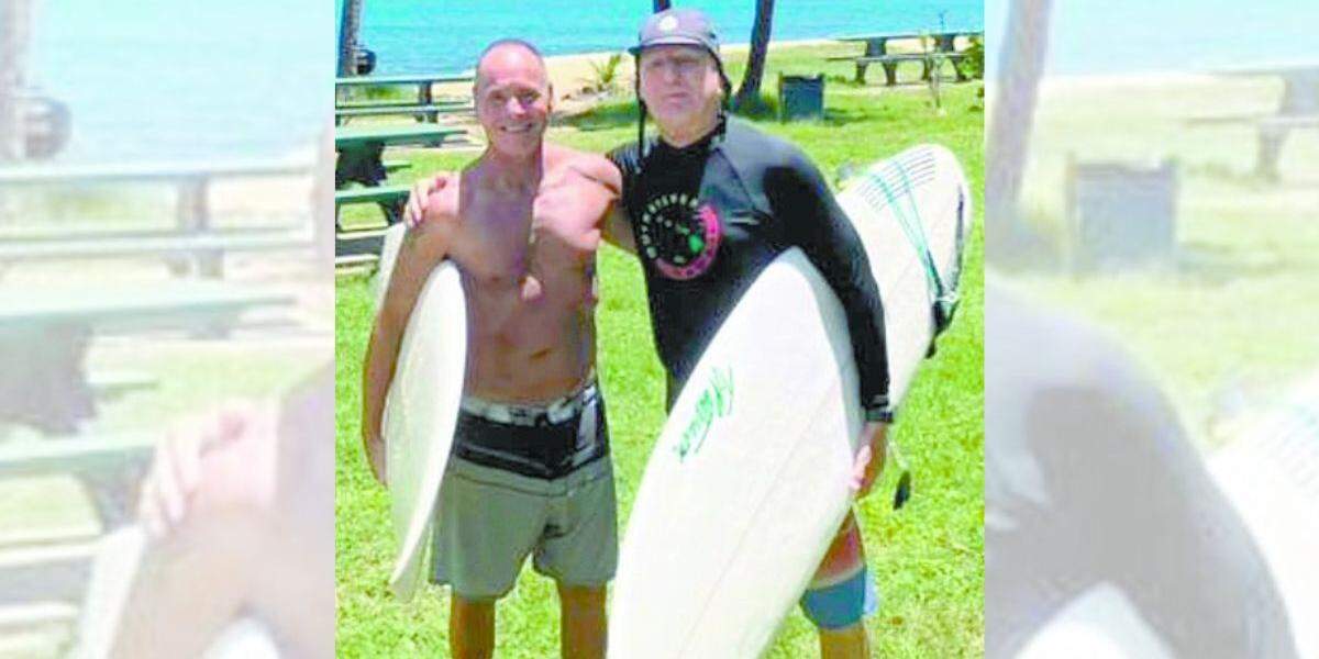 Alain e Sérgio Sachs em Makaha, Havaí