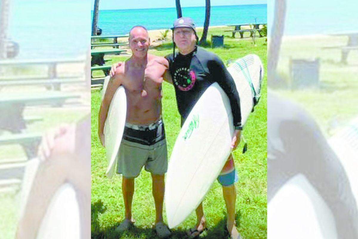 Alain e Sérgio Sachs em Makaha, Havaí
