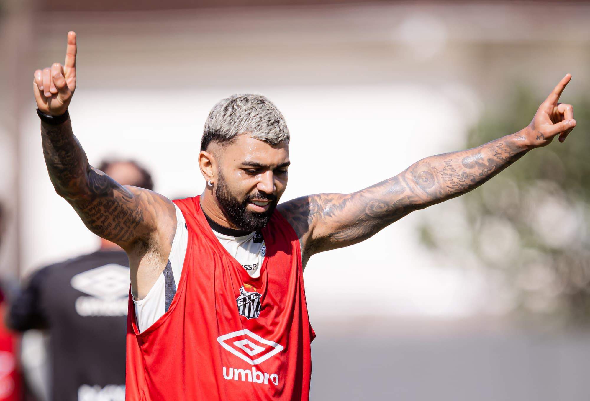 Gabigol é o artilheiro do Santos na temporada, com 15 gols, e pode chegar ao 100º pelo Alvinegro