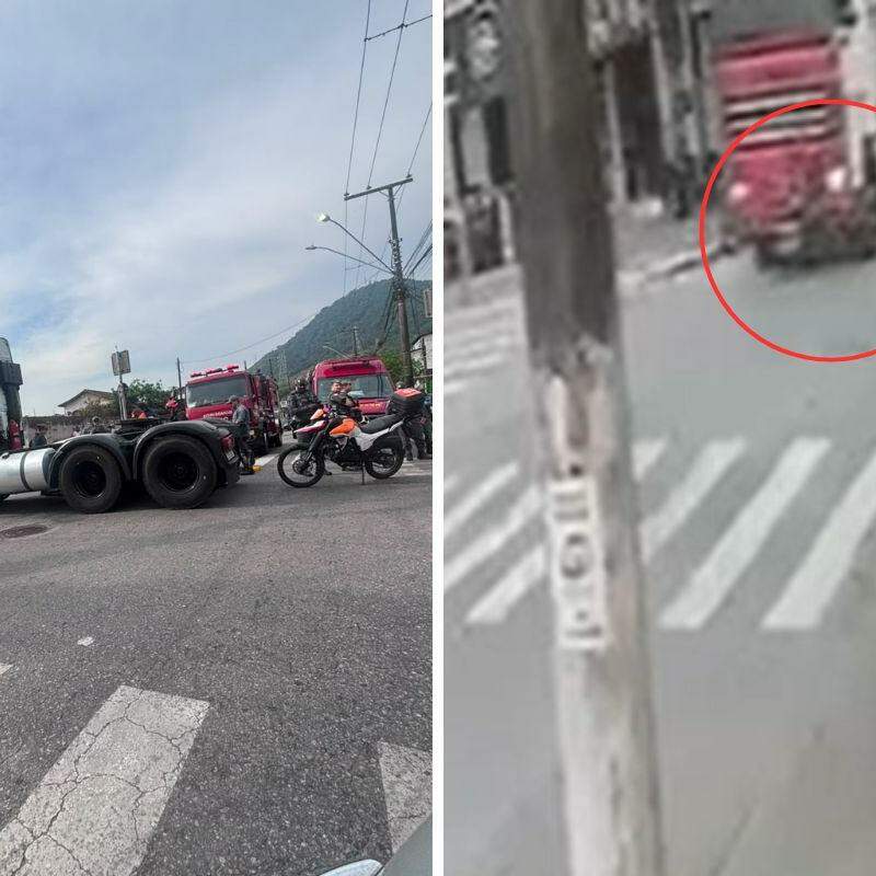 Vítima foi atingida na traseira pelo caminhão e não resistiu