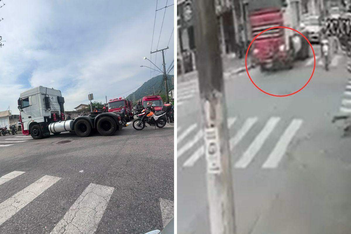 Vítima foi atingida na traseira pelo caminhão e não resistiu