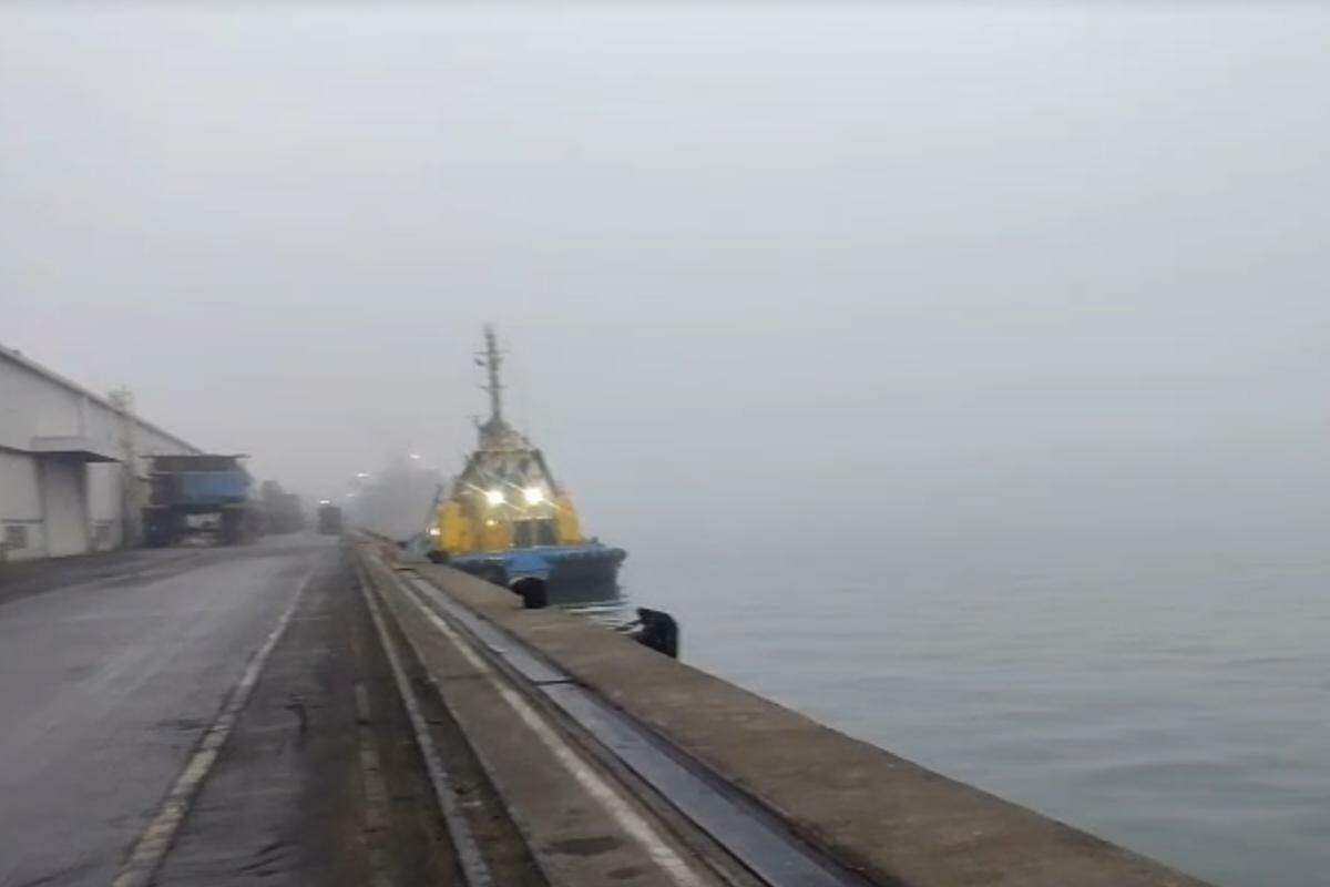 Navegação no Porto de Santos foi suspensa nesta quarta (5) por conta de nevoeiro