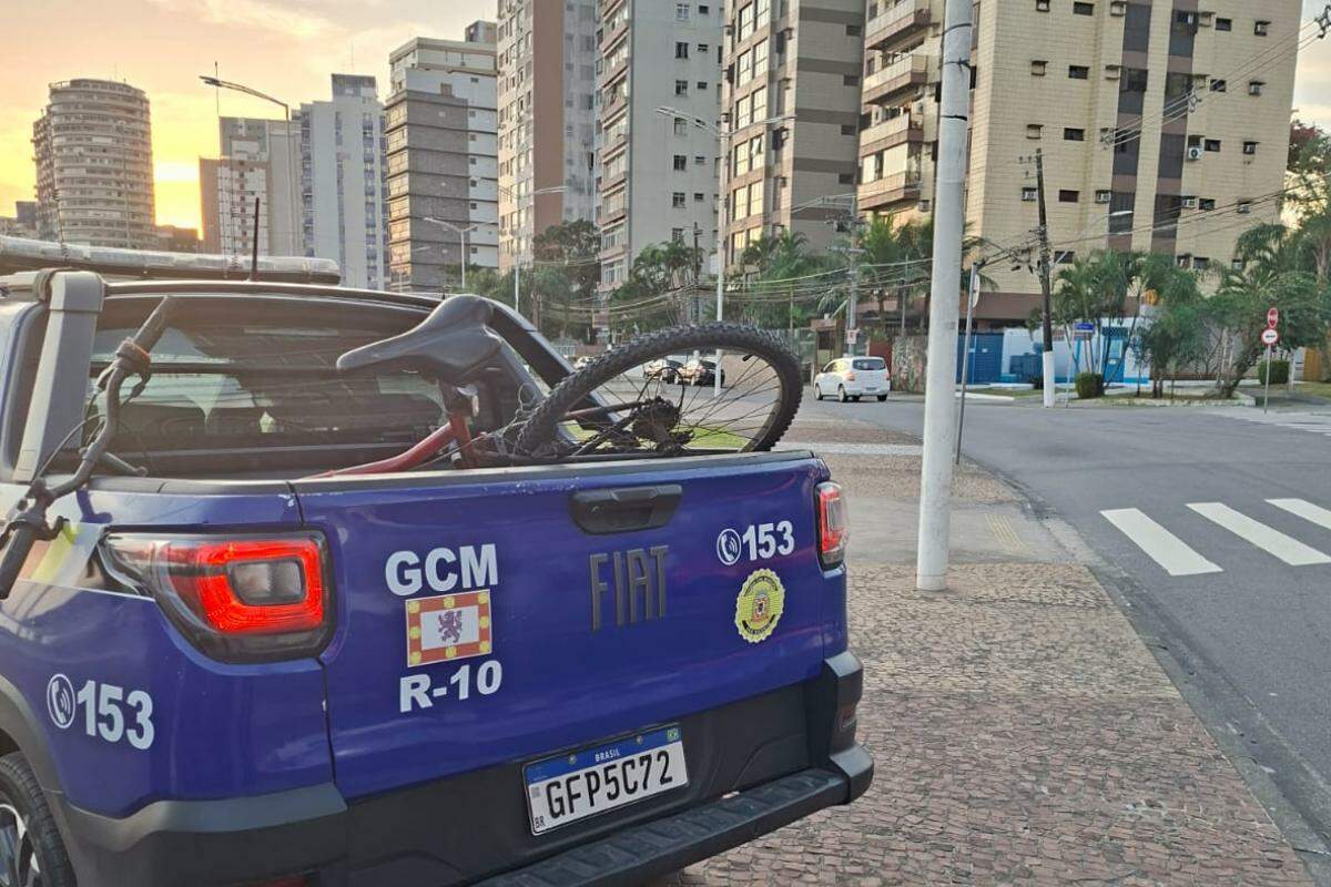 Bicicleta foi apreendida pela GCM de São Vicente durante fiscalização