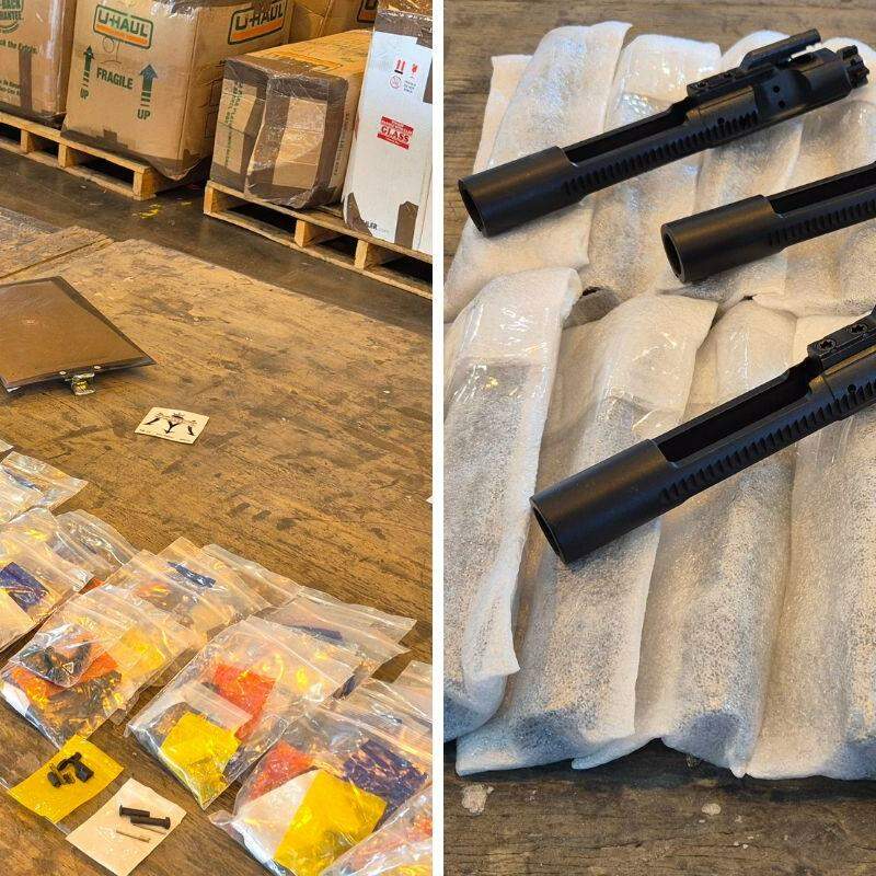 Peças e partes da arma foram apreendidas