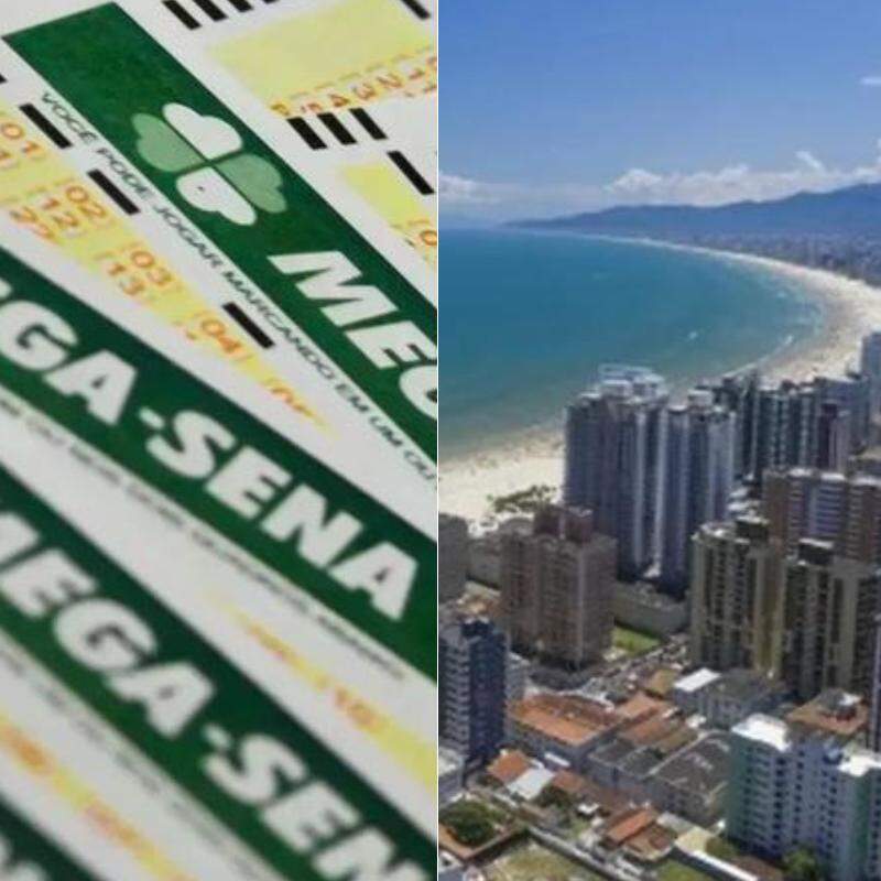 Jogo feito em Praia Grande acertou cinco das seis dezenas na Mega-Sena nesta quinta (6)